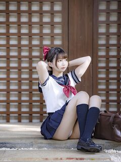 最新私拍百萬粉絲Cos簽約模特▌Nagisa魔物喵▌女子高中生の晝與夜 情趣乳夾束縛跳蛋震逼強制高潮