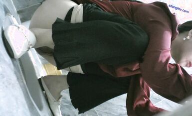 八月最新私房大神 隔牆有眼 原創廁拍 饅頭肥穴勾魂黑絲透明內褲 (12)