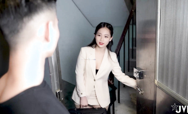 極品JVID高顏值SSS級甜美女神▌婕咪 ▌飛機杯推銷員 橋本有菜名器同款 嫻熟技巧讓客人盡情射精