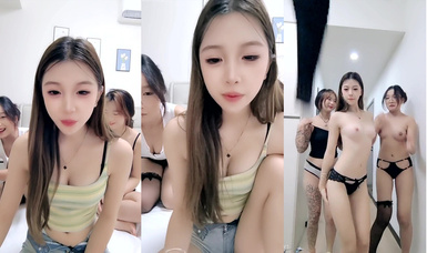 美女群P盛宴【極品藝校生】10.13-10.25高顏值姐妹4P5P畫面精彩淫亂刺激 (2)